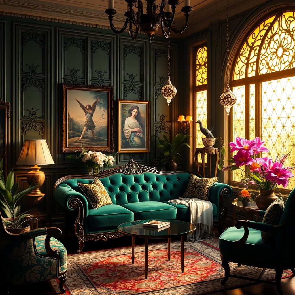 Ethereal Victorian Dreamscapes in Opulent Golden Light