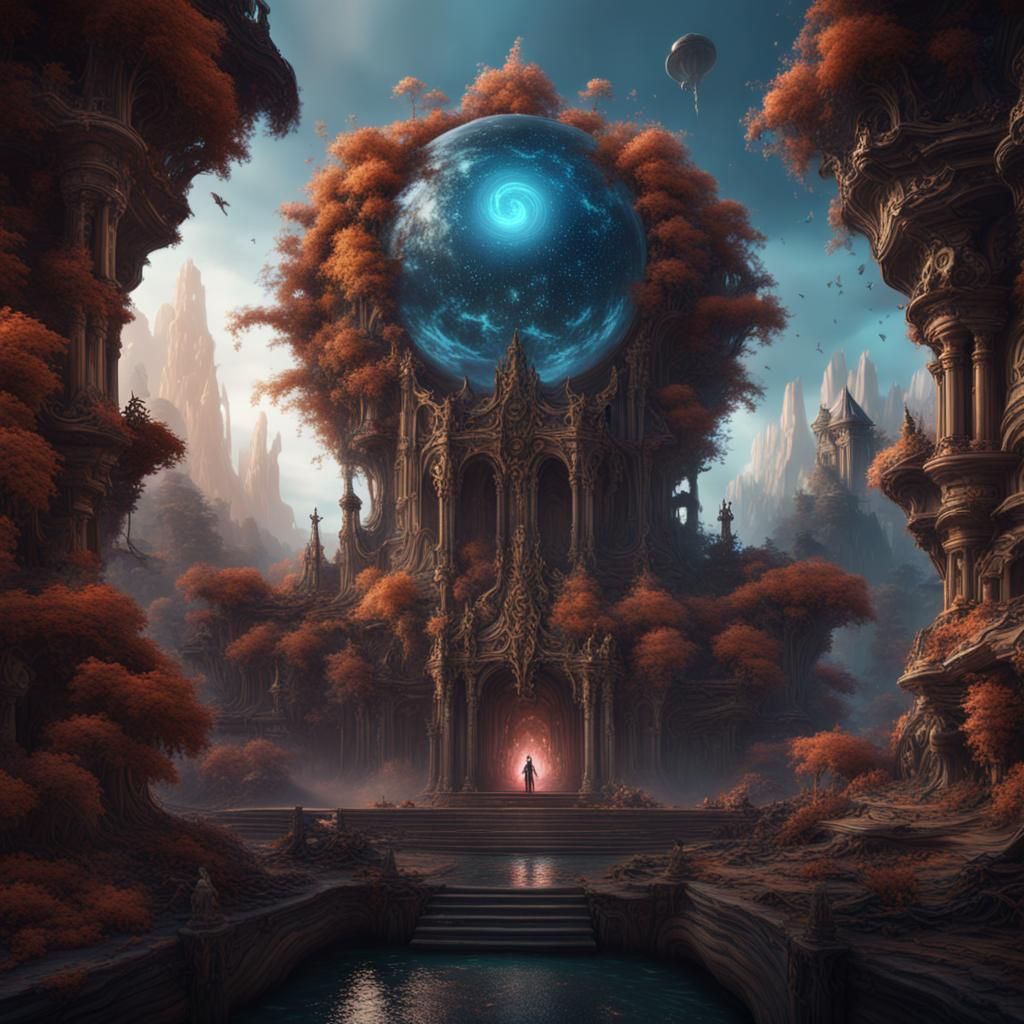 Consciousness Leaving Reality in Detailed Digital Art