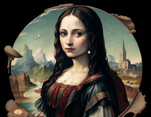 Harley Quinn as Mona Lisa, Beatrix Potter Style