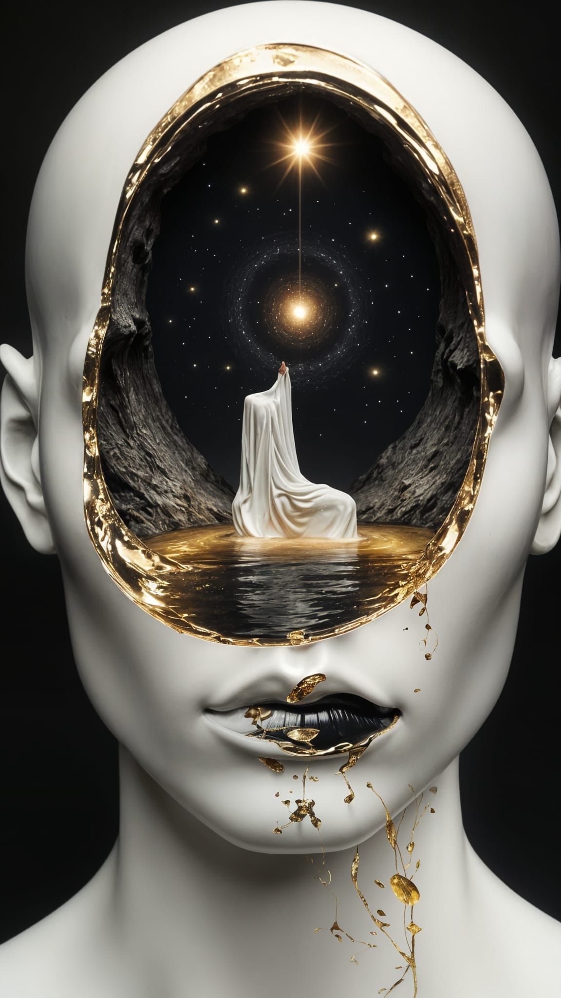 Spiral Sculpture in the Dark: Abstract Minimalism