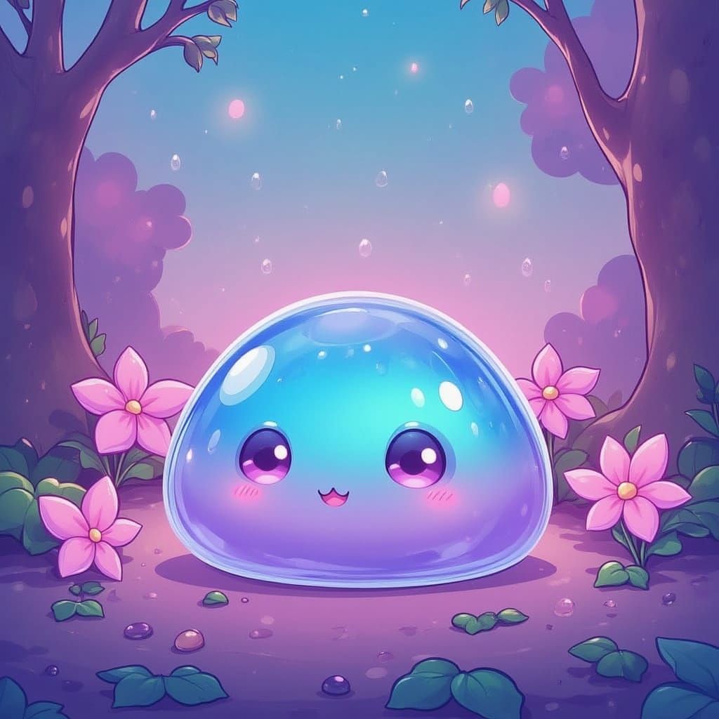 kawaii slime chibi slime
