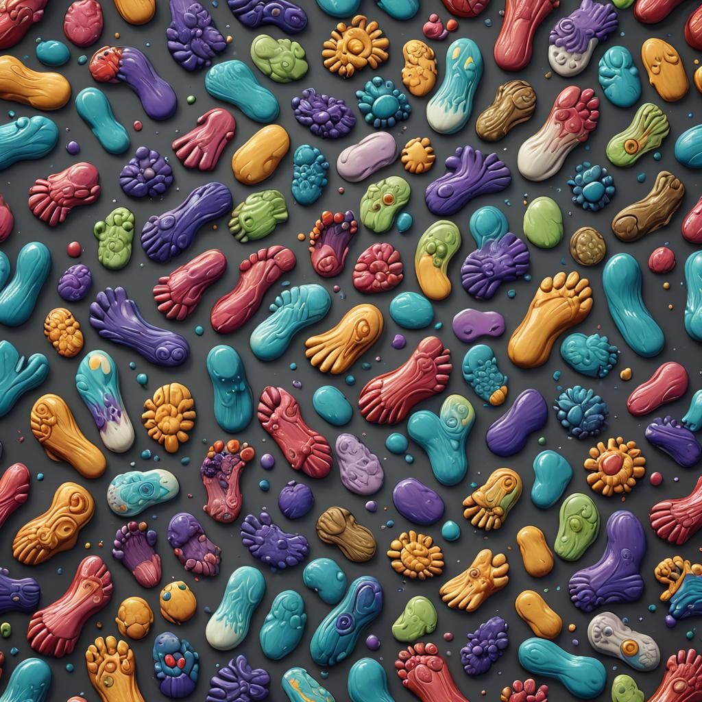 Squishy Feet: Detailed Matte Painting in Deep Color