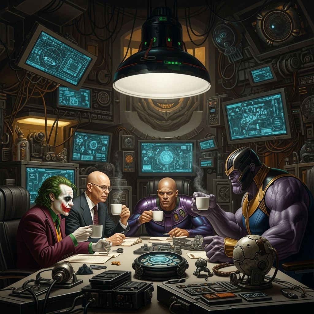 Villains Plan World Domination in High-Tech Lair