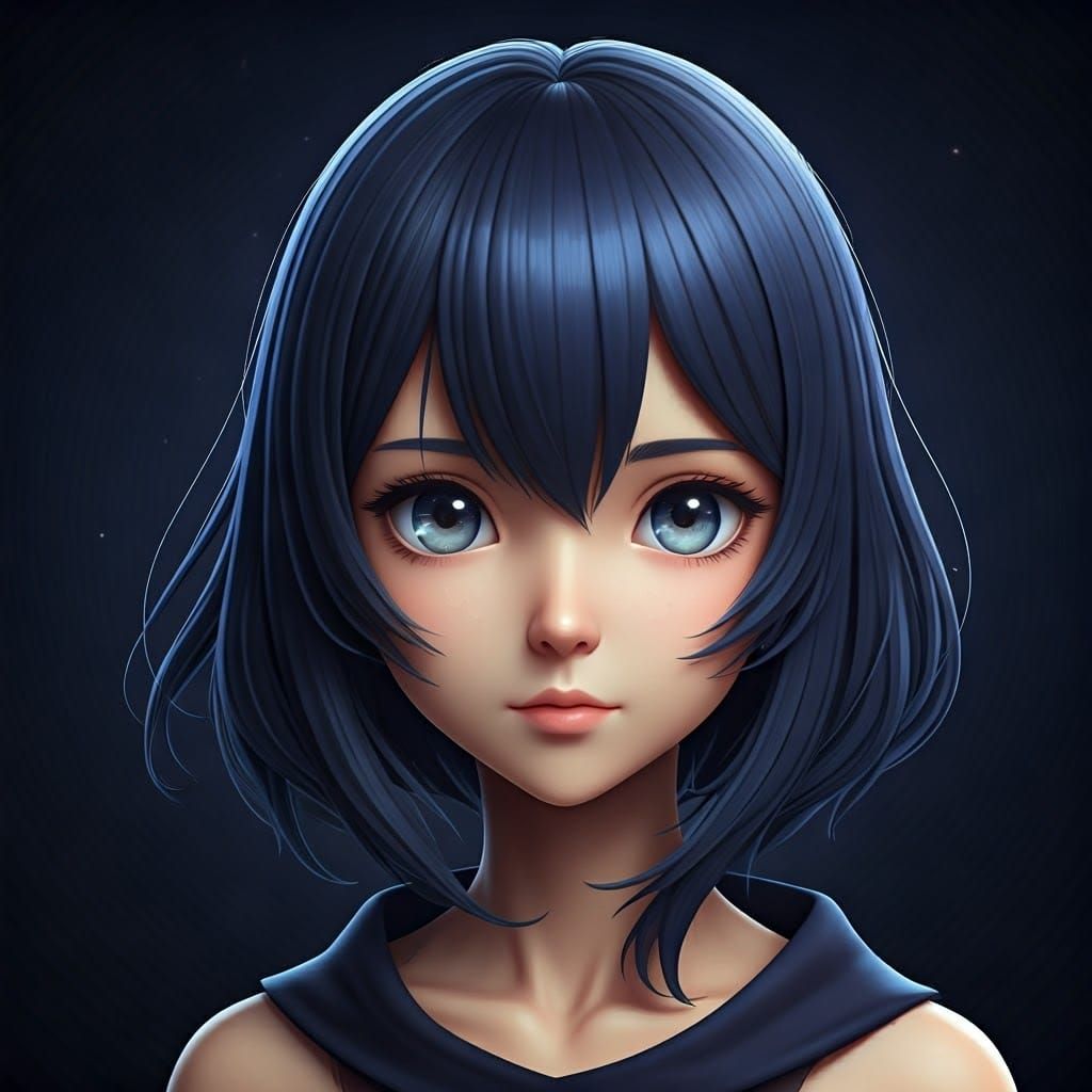 Sparkling Hairpin Shimmers in Moonlight: Anime Style