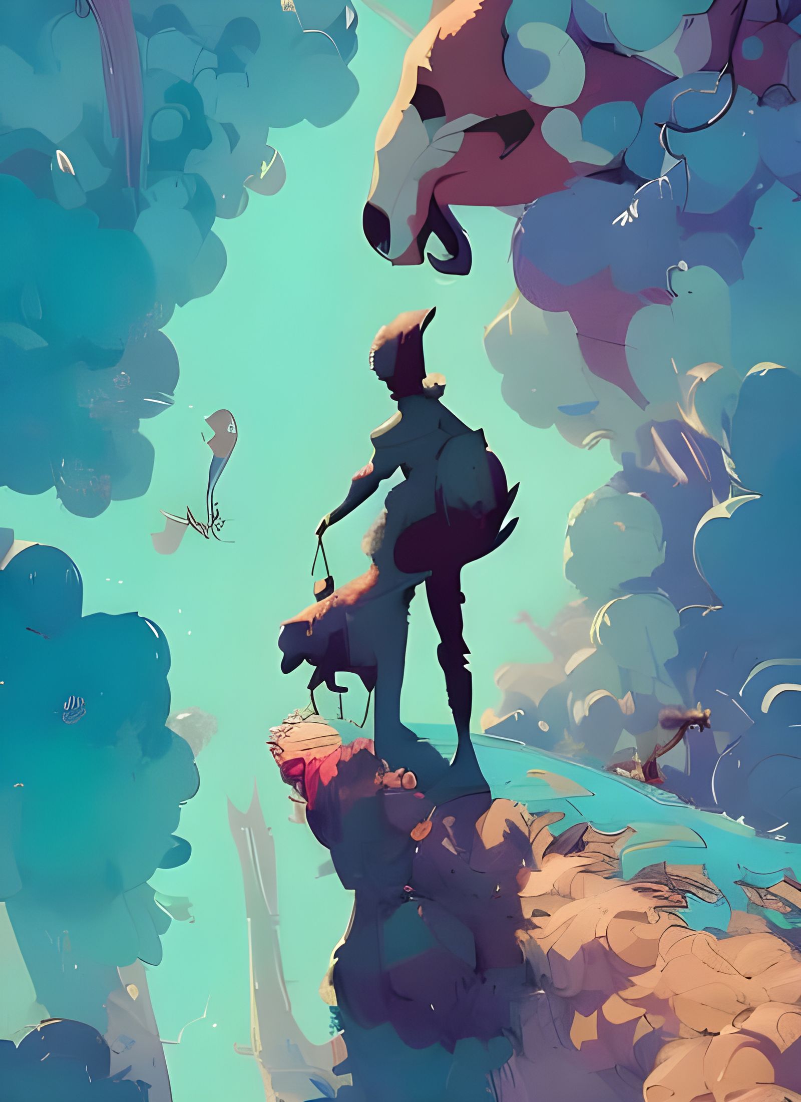 Anthropomorphic Animal Comic Book Hero in Composite Art