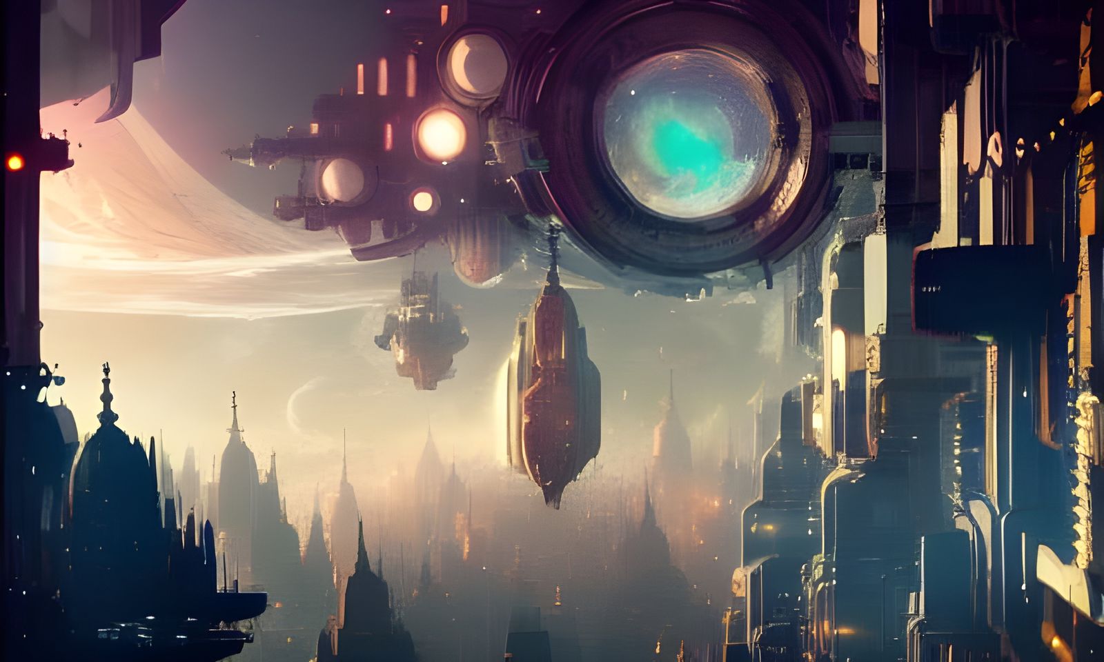 Cosmic City in Outer Space: A Cinematic Painting