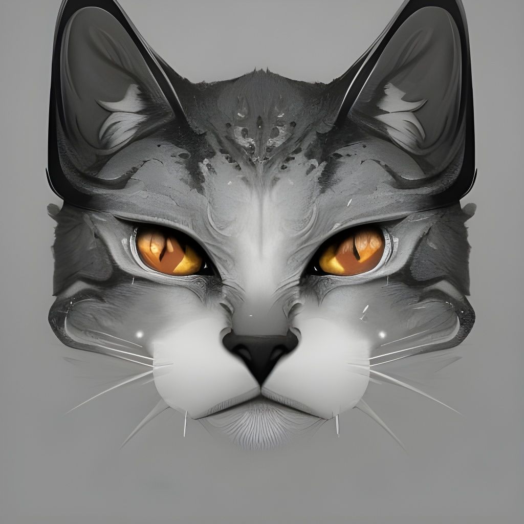 Hyperdetailed Cat Beast Portrait in Art Nouveau Style