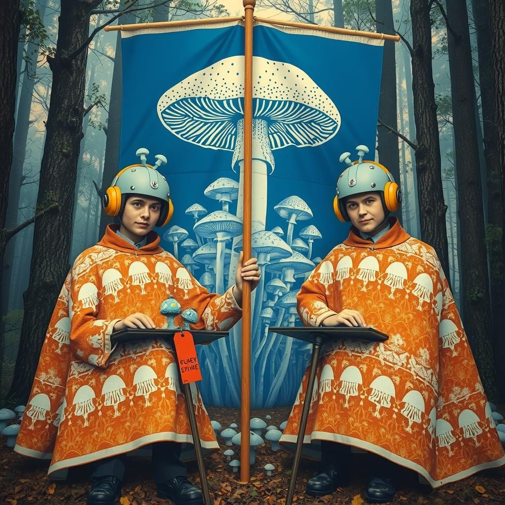 Whimsical Mushroom Forest with Gum Bureaucrats