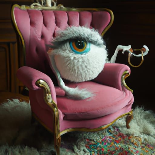 Eyeball Monster Knitting in Victorian Style