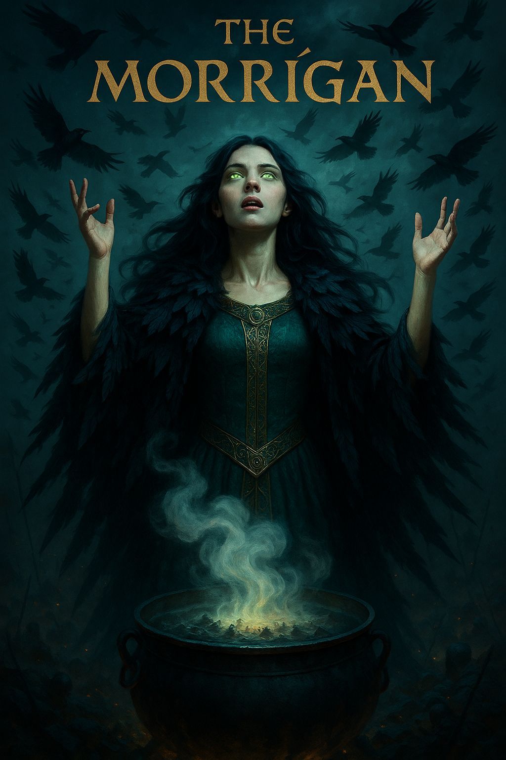 The Enigmatic Morrigan in Midnight Splendor