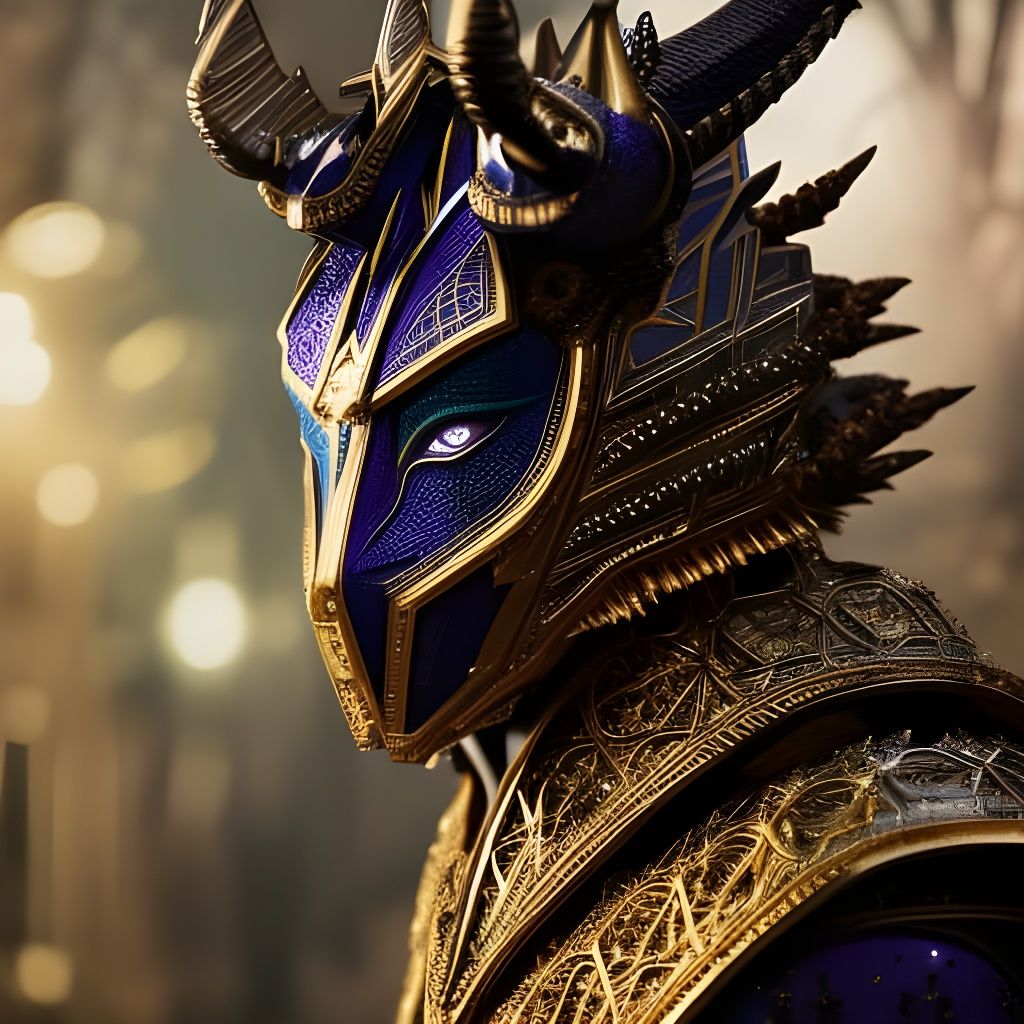 Dragon Orc in Ornate Armour on Lush Street