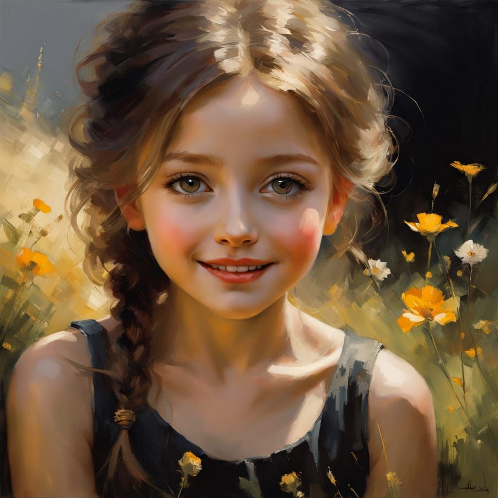 Joyful Children Bask in Warm Summer Light