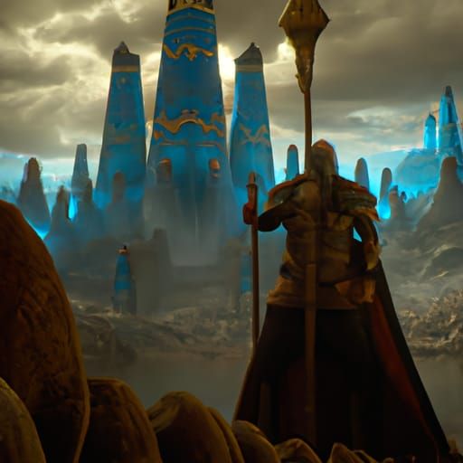 King Solomon in Detailed Fantasy Concept Art