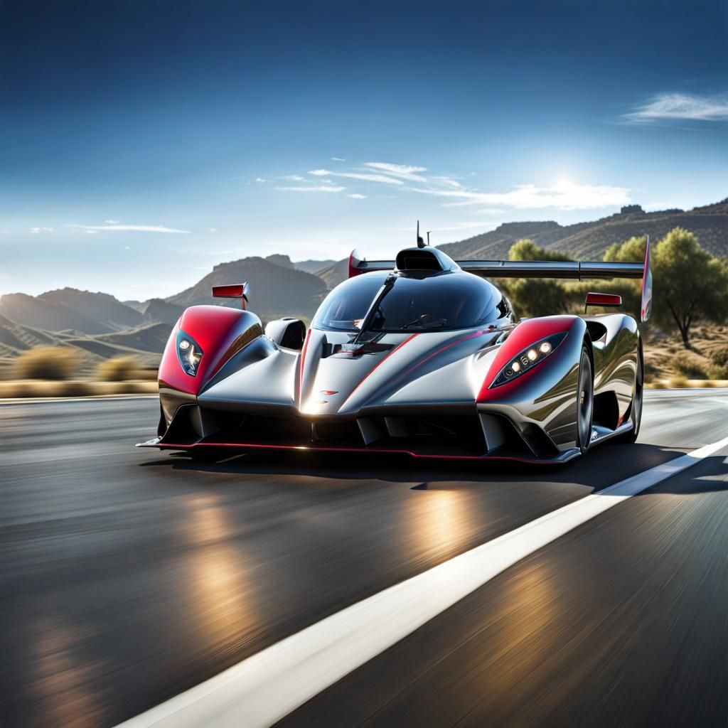 Hyperrealistic Jetcar in Dynamic Motion