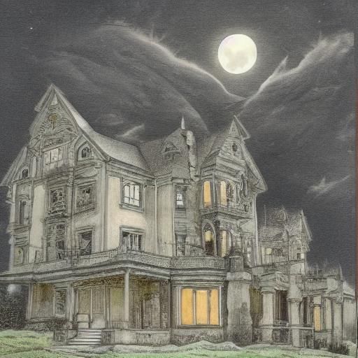 Victorian Gothic Horror: Witch in Haunted Mansion