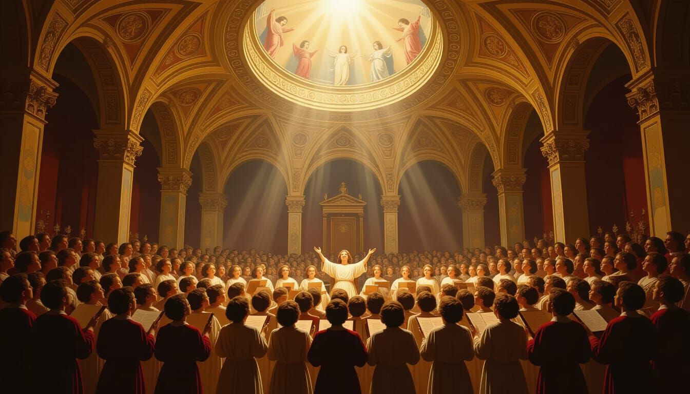 Renaissance Choir of Cherubs in Grand Vaulted Hall