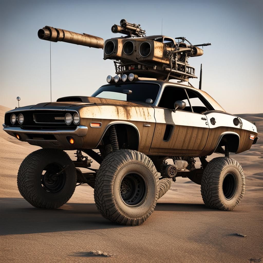 Post-Apocalyptic 1969 Dodge Challenger Off-Road Beast