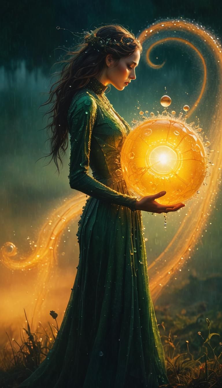 Surreal Dew Drops in Morning Light: Dreamlike Photography