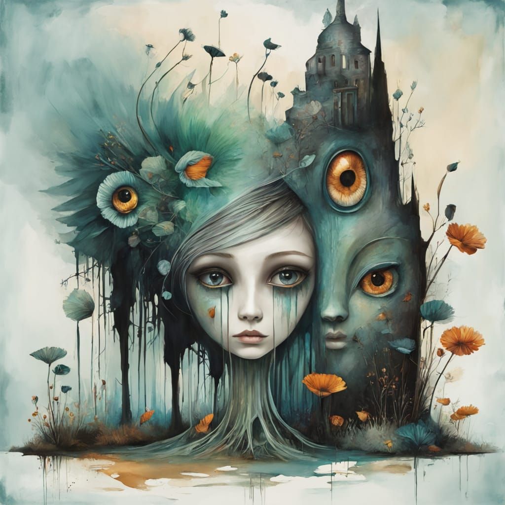 Whimsical Wanderer Scrapbook Page in Dreamy Style