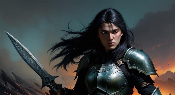 Epic Battle: Dark Fantasy Warrior vs Orc