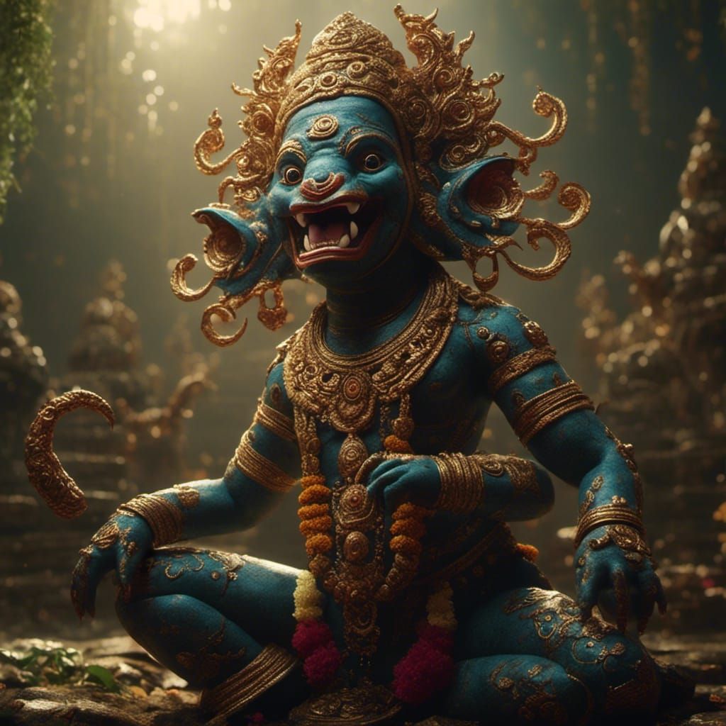 Kyoot Yazhi Creature from South Indian Mythology
