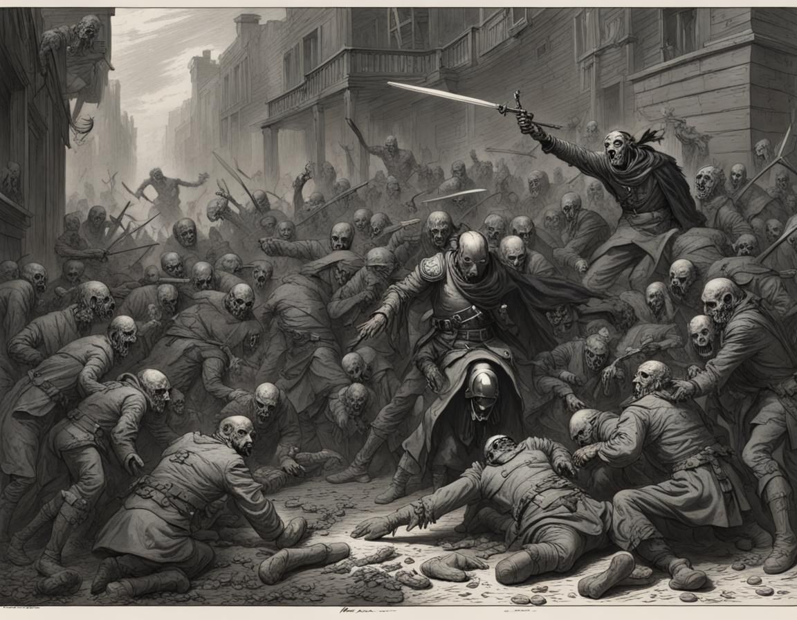 War Machine Confronts Zombie Horde