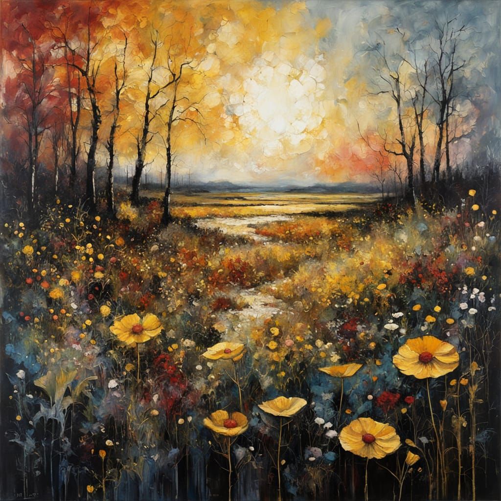 Echoes and Silences: Expressionist Impasto Painting with Gol...