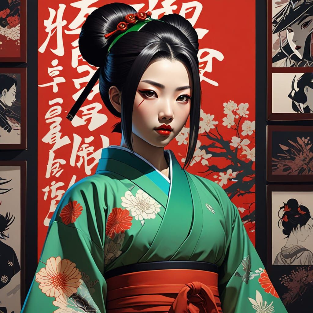 Kyoshi Warrior Embracing Fierce Elegance in Anime-Inspired 2...