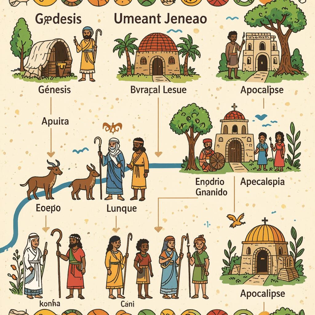 Detailed Biblical Timeline with Renaissance Artistry