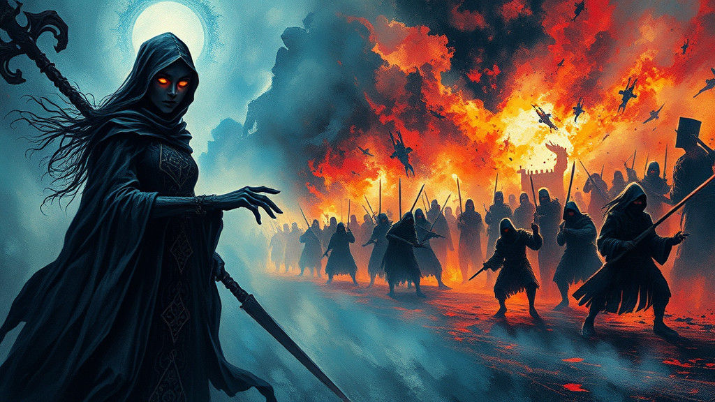 Mystical Black Magic Woman in Surrealist Style