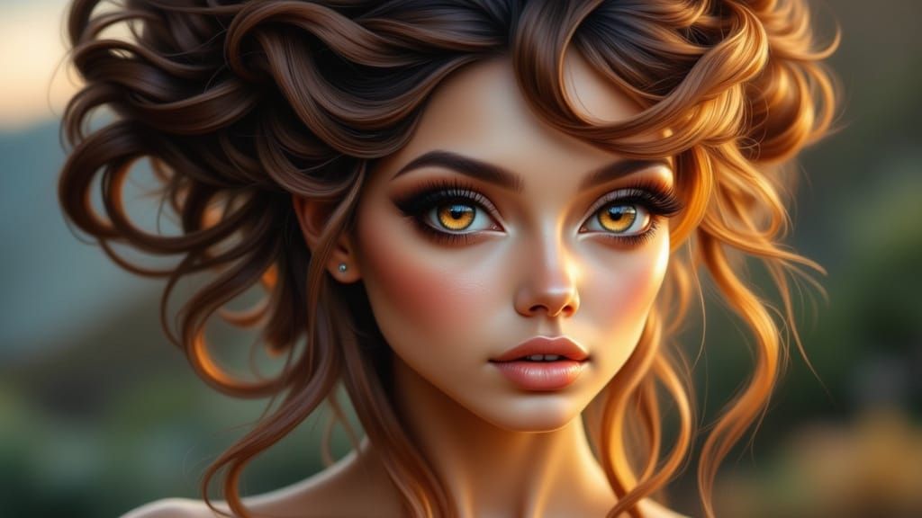 Mystical Eyes of an Enchanted Parisian Siren