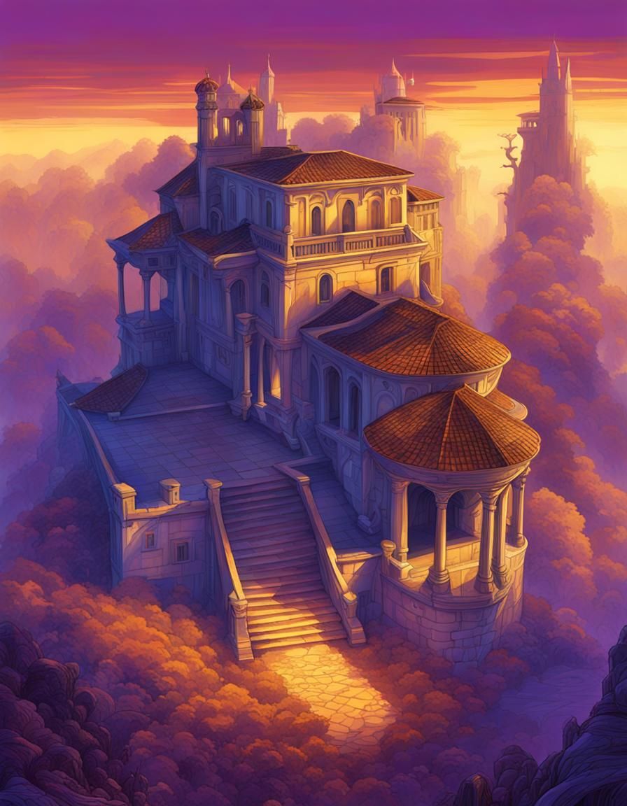 Mystical Castle of Cignolo Po Fantasy Art