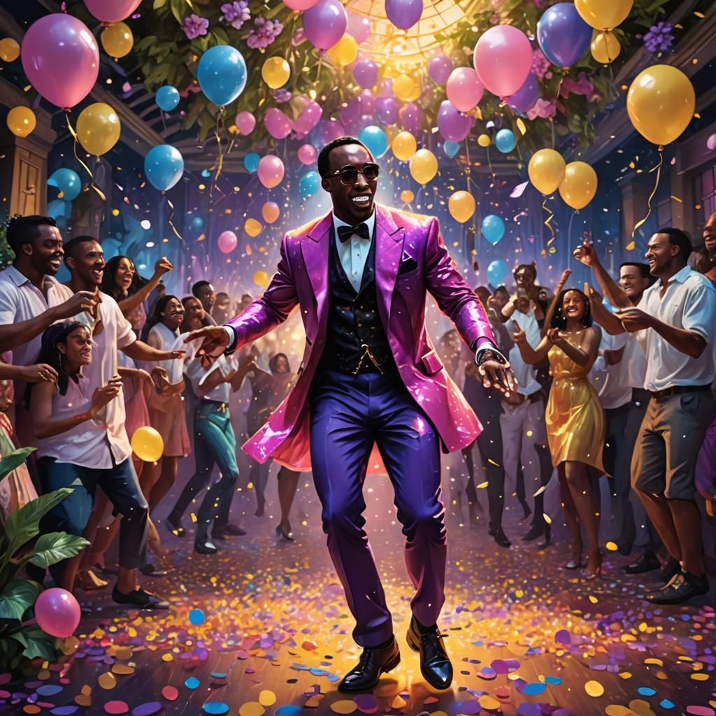 Diddy Dancing at Lavish Fantasy Party