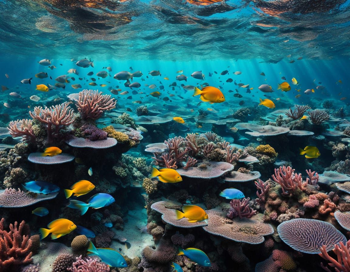 Vibrant Coral Reefs of the Great Barrier Reef