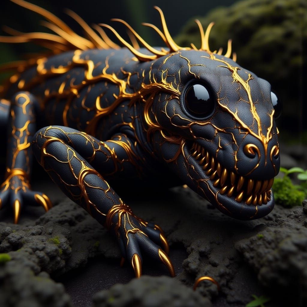 Hyperrealistic Dark Fantasy Close-Up Digital Painting