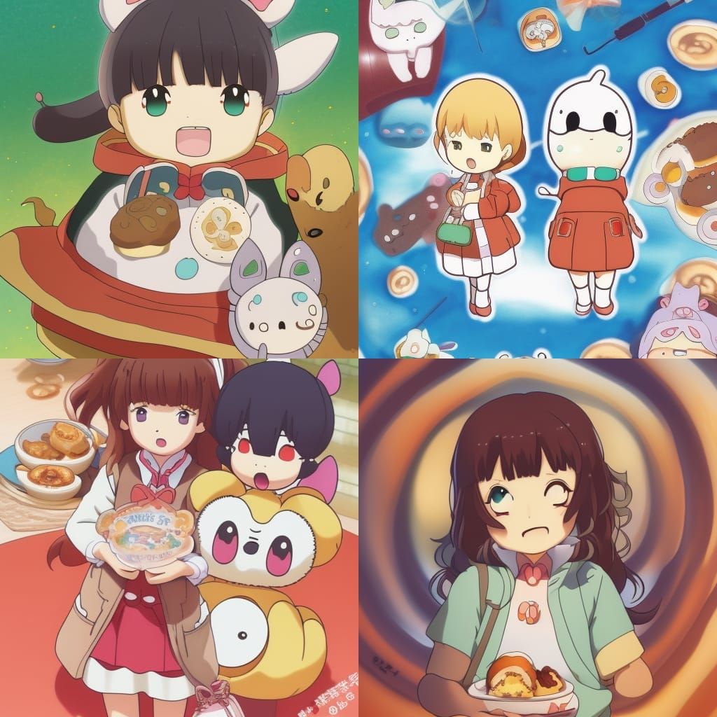 Sanrio Cinnamon Roll in Anime Style
