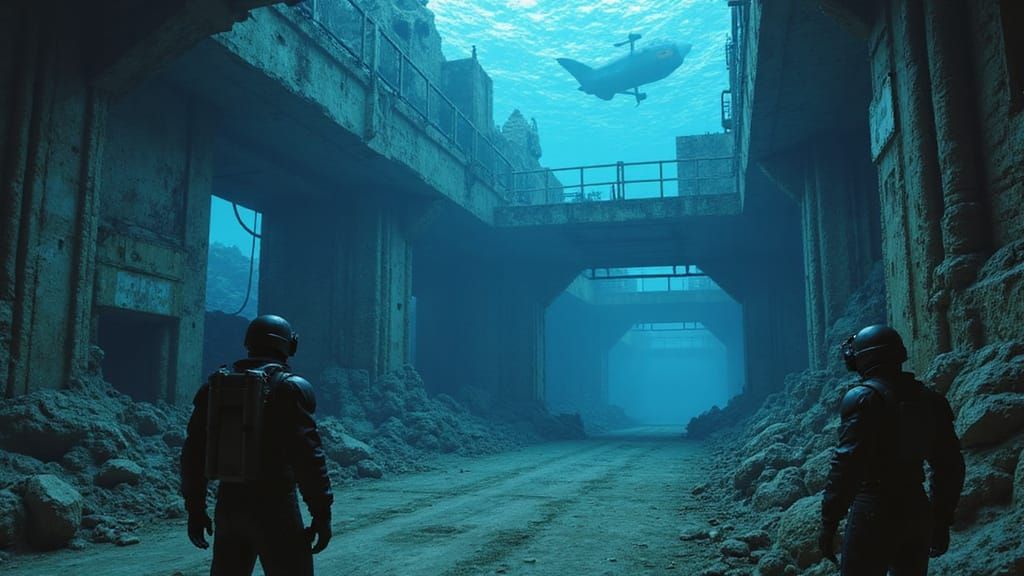 Underwater Military Base: A Hyperrealistic Fusion of GTA and...