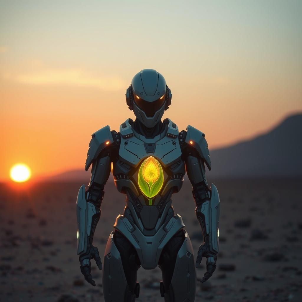 War Robot Metamorphosis into Seed on Battlefield