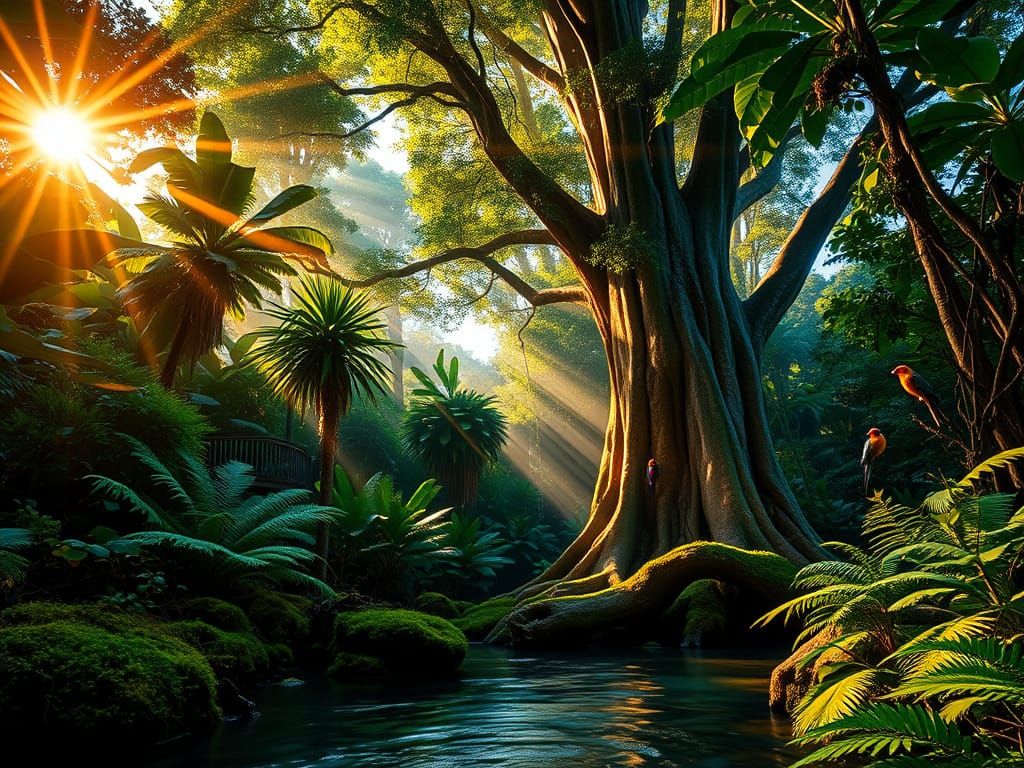 Golden Hour Jungle Sunrise Photography