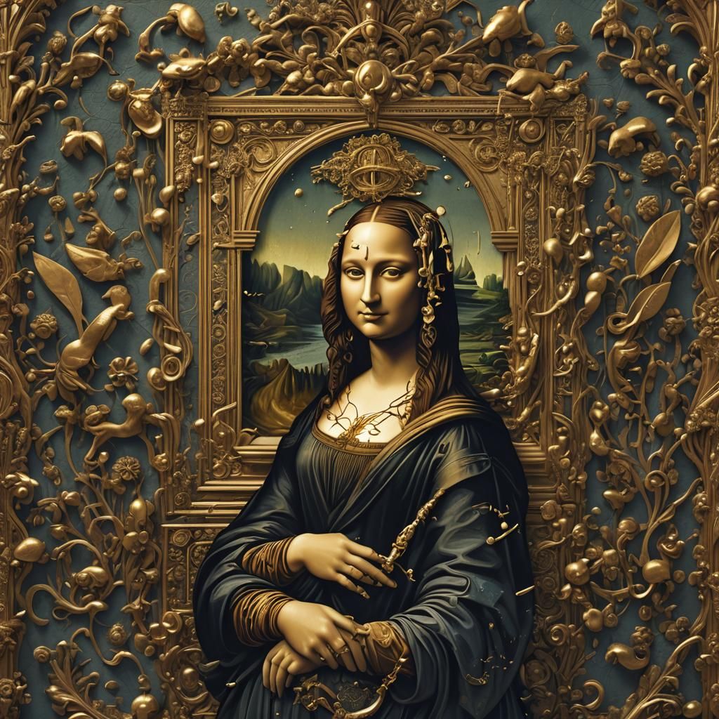Detailed Matte Painting of the Mona Lisa