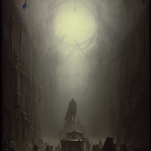 Post-Apocalyptic Horror Wonderland: Engraving Style