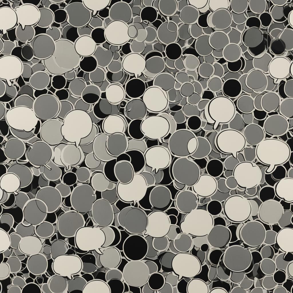 Pop Art Thought Bubbles in Warhol Style