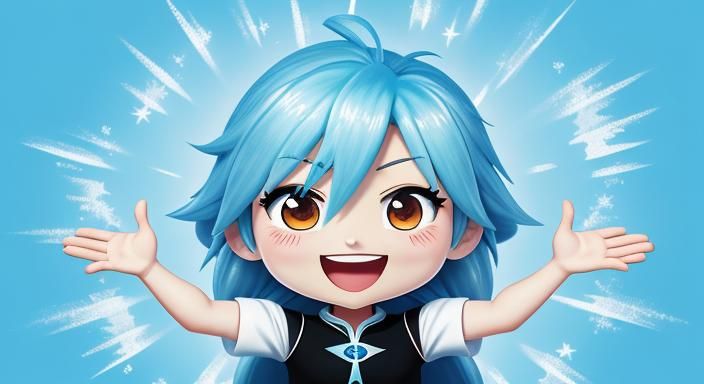 Chibi Frozen with a Sunny Smile, Anime Style
