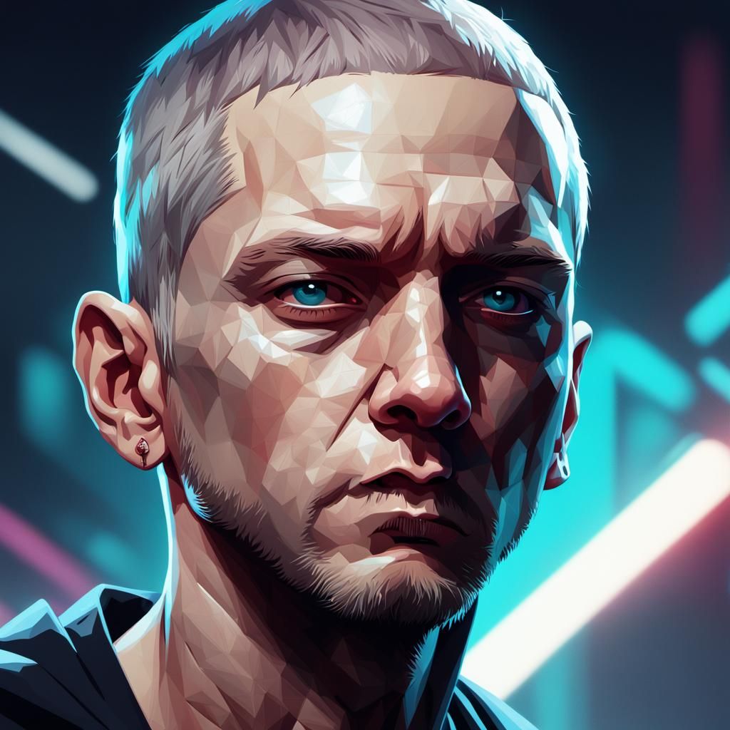Eminem Portrait in Art Nouveau Style