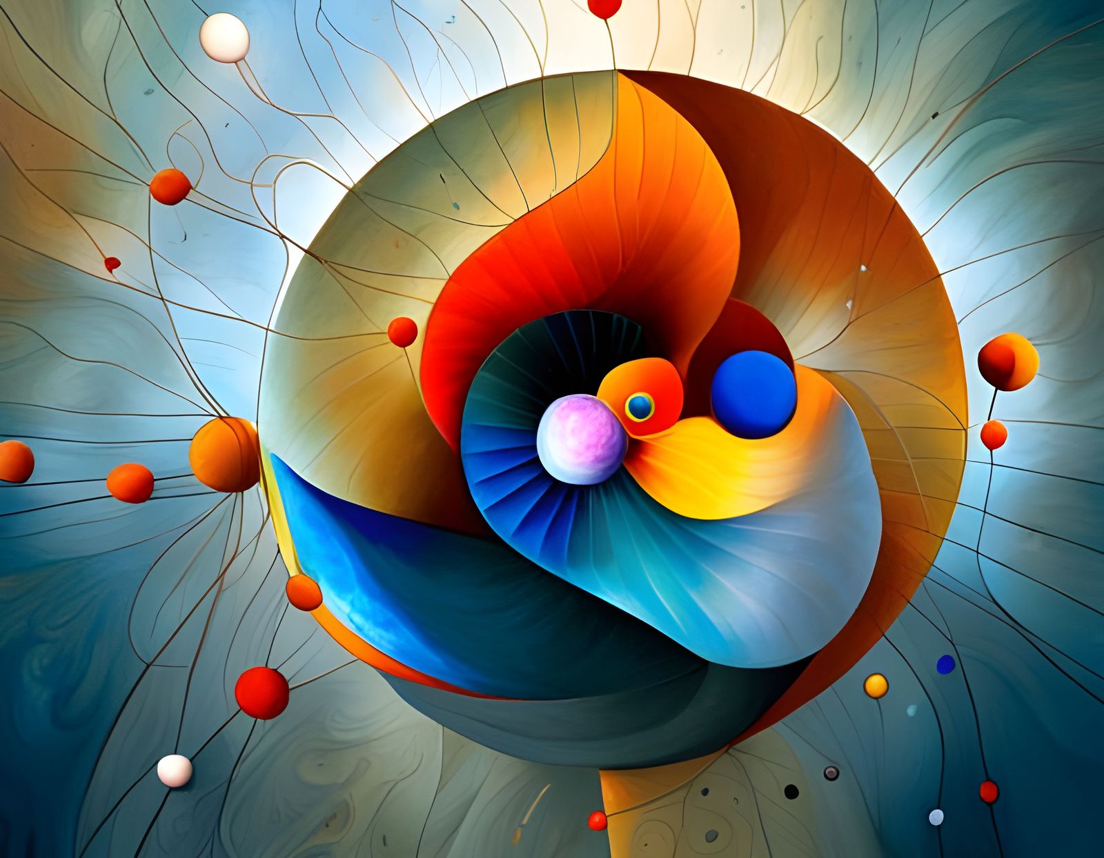 Abstract Art Inspired by Hilma af Klint and Miro