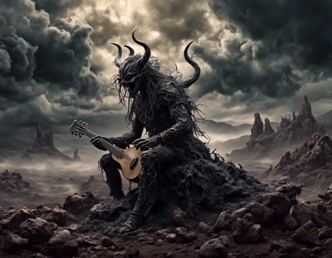 Demonic Guitarist in Desolate Valley