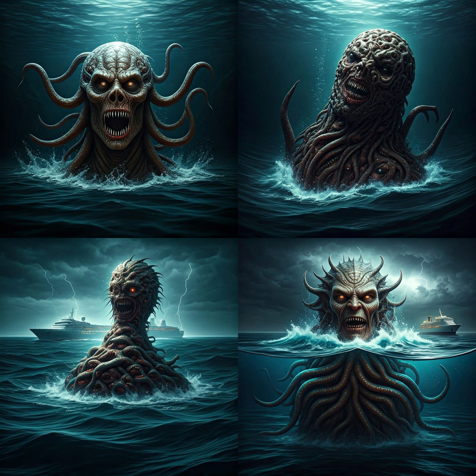 Surreal Underwater Horror in High Resolution