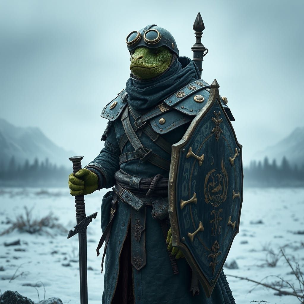 Argonian Fisherman Treads-With-Fish in Majestic Dwemeri Armo...