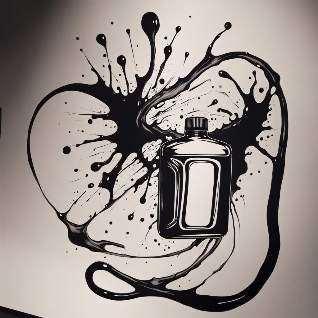 Abstract Gasoline Ink Art Design