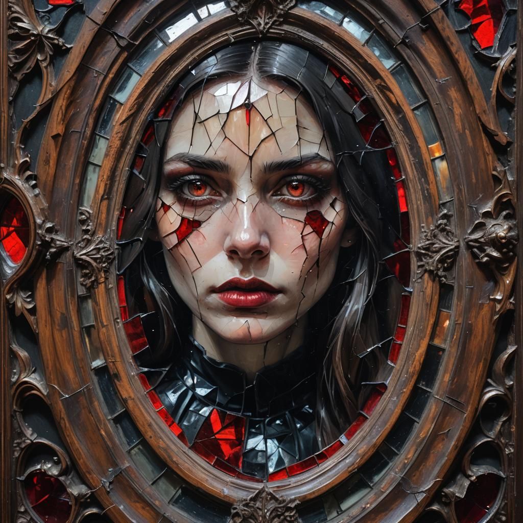 Close-up of a glazed young woman's eyes